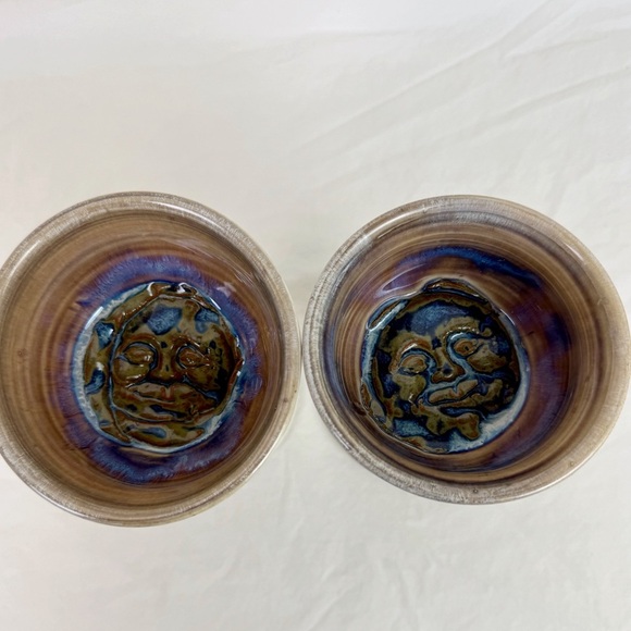 Ceramic Handmade Face Goblet Cups (set of 2) - Picture 3 of 10
